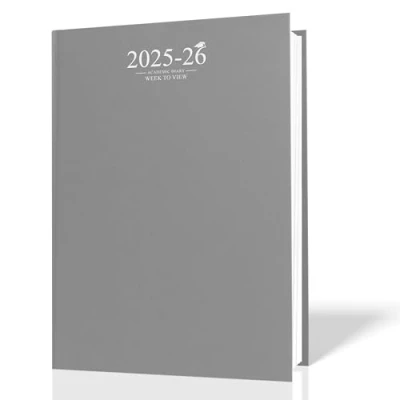 Image of G4GADGET 2024 2025 Academic Student Diary A5 Week to View Case bound On Two Pages (Grey)
