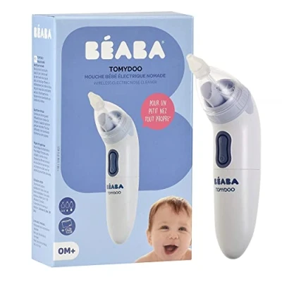 Image of BEABA Aspidoo Baby Nasal Aspirator Electric Nose Cleaner Mucus Remover Sucker Easy to Use Flexible Silicone Nozzles Fast and Soft Sterilisable Maintenance Storage Bag