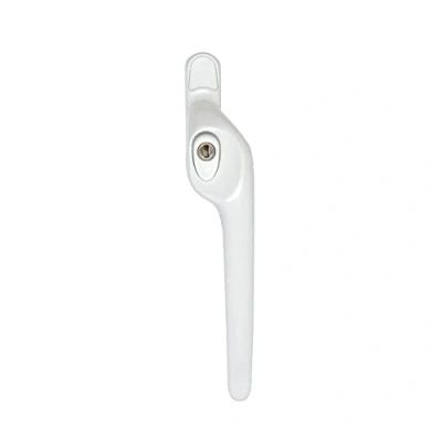Image of ERA Maxim Offset White Locking Window Handle Right Hand PVC Windows Replacement &amp; Button with Keys