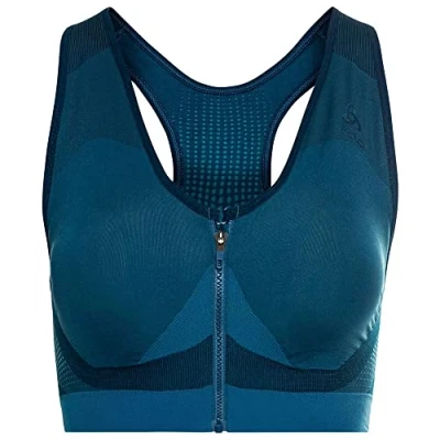 Image of Odlo Women Sports bra SEAMLESS HIGH SUPPORT, blue wing teal, S