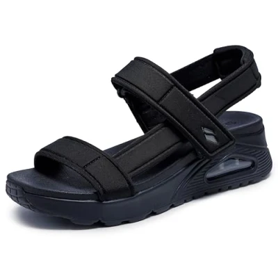 Image of Skechers Women&#039;s UNO SUMMER STAND2 Sandals, Black, 6