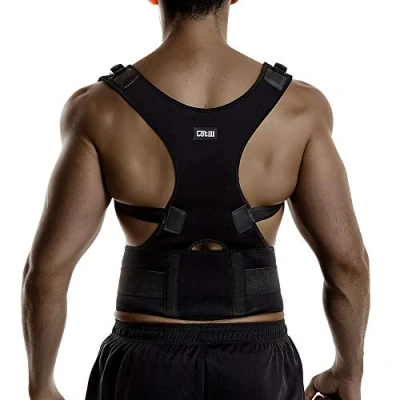 Image of Back Brace Posture Corrector Spinal Support for Women and Men, Lumbar Shoulder Correction Upper Lower Support, Adjustable Neoprene Belt Strap Relief Pain (S)