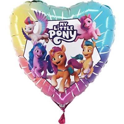 Image of Toyland® 46cm (18&quot;) Heart Shaped My Little Pony Character Foil Balloon Kids Party Decorations