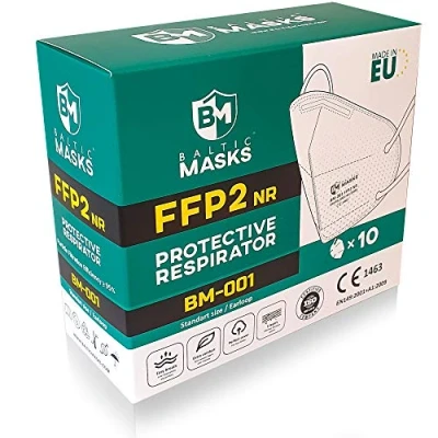 Image of Baltic Masks FFP2 Mask 100% Made in EU Pack of 10 UK/EU Certified