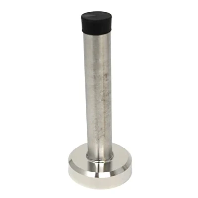 Image of fiXte Stainless Steel Door Stop Wall Floor Mounted Stopper Skirting Board Metal Buffer (105mm)