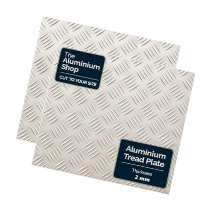 Image of Aluminium Checker Chequer Tread Plate 2mm Thick Many Sizes Gym Trailer Horse Box (200mm x 1000mm)