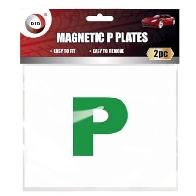 Image of The Home Fusion Company 2 x Green Fully Magnetic Learner Driver P Plates Just Passed Pass New