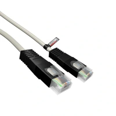 Image of rhinocables X Over Cat5e Ethernet Cable, RJ45 Twisted Pair Crossover Cable Network LAN Cat5 Patch Lead, Coloured Internet (2m, Grey)