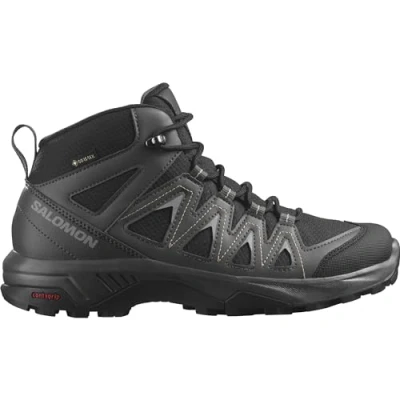 Image of Salomon X Braze MID GTX Hiking shoes, Women&#039;s, Size: 4.5, Black/magnet/hazelnut Imitation leather/ textile