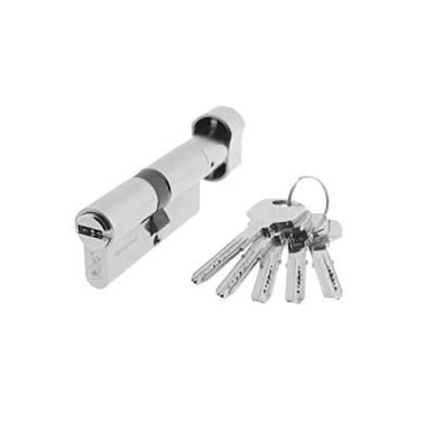 Image of Yale, YL6P3535HN, Safety Cylinder, YL6, Long Cam, Key Button, Nickel Plated, 35 x mm