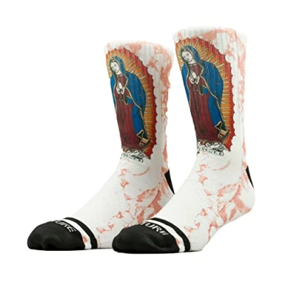 Image of Venture Mother Mary Socks, Soft Athletic Ribbed Terry Loop Arch Support/Reinforced Heel and Toe (S/M)