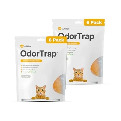 Image of OdorTrap Pack Refills by Whisker, 12 Refill for Pod (Pod Not Included), Helps Control Litter Tray Odours, Compatible with Robot and Traditional Trays