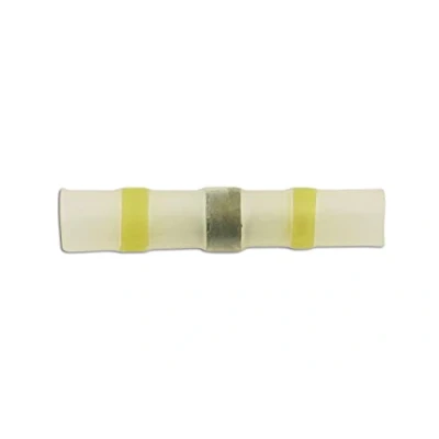 Image of CONNECT Wiring Connectors Yellow Heat Shrink Butt Solder Type 2 6mm Pack of 10 30696