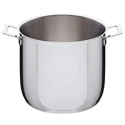 Image of Alessi Pots&amp;Pans Stockpot, Stainless Steel, 24 cm (AJM100/24)