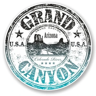Image of 2 x 10cm Grand Canyon Arizona USA Vinyl Sticker Laptop Travel Luggage #6518 (10cm 10cm)