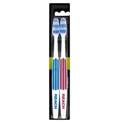 Image of Reach Duo Medium Toothbrush: Dual Action Cleaning for a Brighter Smile