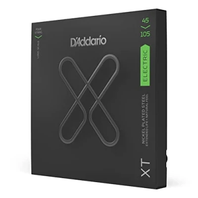 Image of D&#039;Addario XTB45105, XT Bass Guitar Strings Nickel Plated Steel, Light Top/Medium Bottom, Long Scale, 45 105