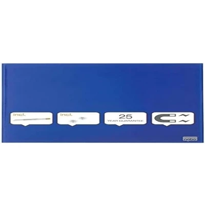 Image of Nobo Glass Whiteboard, Magnetic, 300 x mm Square Tile Design, Includes Glassboard Marker, Magnets and Fitting Kit, Blue, 1903952