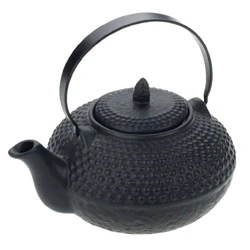 Image of Oriental Hobnail Teapot Black 120X180X140mm 850ml Ceramic Infuser