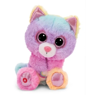 Image of NICI GLUBSCHIS cuddly toy cat Miss Melli 15 cm Colourful soft with big, cute glitter eyes, for lovers 49394