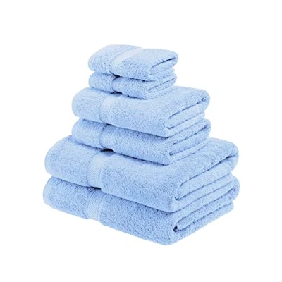 Image of Superior, Cotton, Light Blue, 6 Piece Towel Set