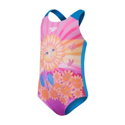 Image of Speedo Kids Dg PLT Alv1Pc Baby One Piece Swimsuit Purple/Orange 5 Years