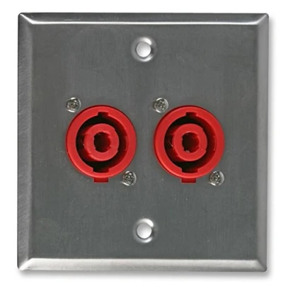 Image of Pro Signal PSG08159 Wall Plate 2 x 4 Pole Speaker Socket