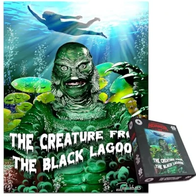 Image of Creature from the Black Lagoon Collection 1000 Piece Jigsaw Puzzle Classic Horror For Adults Size 66 x 50 cm