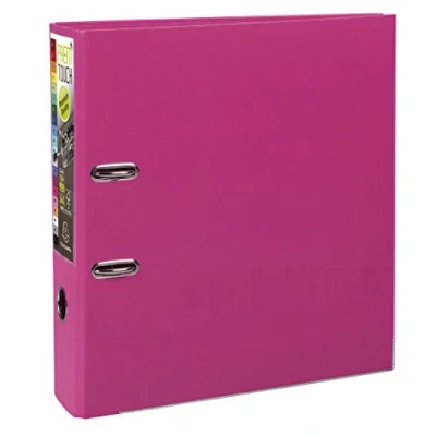 Image of Exacompta Ref 53359E Prem&#039;Touch PP Lever Arch File 320 x 300mm in Size, 2 Rings, Can Hold A4+ Documents, 80mm Spine, FSC Certified Raspberry Cover