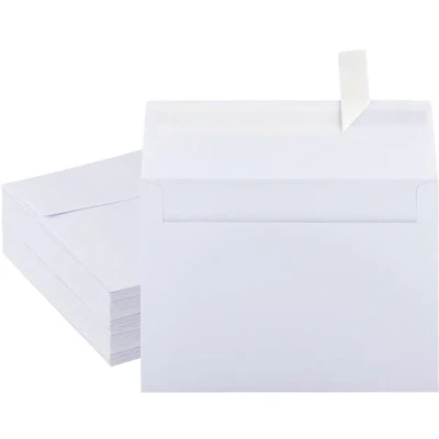 Image of 50 Pack White Envelopes 4 x 6 Inch Envelopes,A4 Envelopes, Card Paper Invitation Postcard