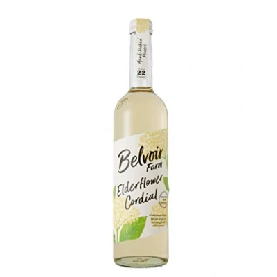 Image of Belvoir Farm Elderflower Cordial, Great Taste Award Winner, Natural Hand Picked Elderflowers, Simple Ingredients, Traditional Family Recipe, Suitable for Vegetarians &amp; Vegans 6x500ml Bottles