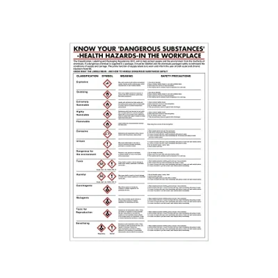 Image of Stewart Superior PG23 Health Hazards in the Workplace Poster, 420 mm x 600