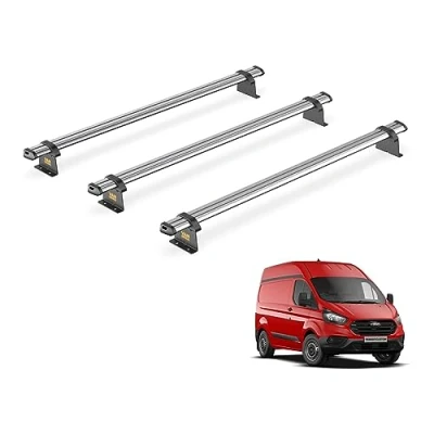 Image of Van Guard Trade Roof Rack for Ford Transit Custom (2013 2024 GEN1) 3 Steel Bars [Only Suitable High Models] UltiBar SB308