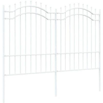 Image of vidaXL Garden Fence White 190 cm Powder coated steel