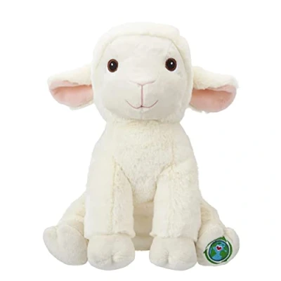 Image of VFM Lamb Soft Toy 23cm Eco Friendly Super Cuddly Farm Animal Fluffy Plush With Embroidered Details Made From 100% Recycled Material Your Planet