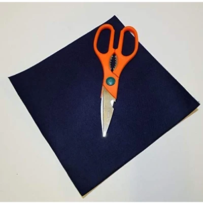 Image of Navy Blue Sticky Back Self Adhesive Acrylic Felt Sheet 225mm x 9&quot;