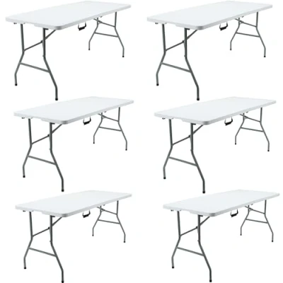 Image of Denny International 1.8M 6ft Heavy Duty Folding Table for Catering Camping Trestle BBQ Picnic Party (6)