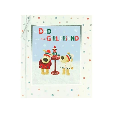 Image of Christmas Card for Dad and His Girlfriend Special Couple Cute Boofle Design, 644554 0 1