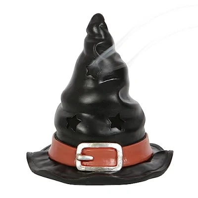 Image of Wicked Witch Hat Incense Burner Enhance Your Halloween Decor with Smouldering Smoke Perfect Witchy Experience