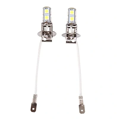 Image of Keenso Auto Car Fog Light Lamp, 2pcs Bright led Headlight H3 5050 White 9 SMD Xenon DC12V Lamp Bulbs 6500Kh3 bulb