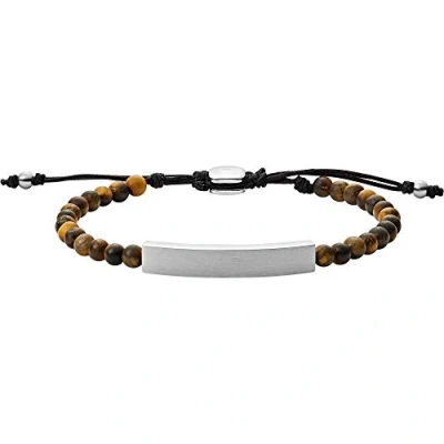 Image of Fossil Bracelet for Men Vintage Casual, Length: 170mm 250mm brown Semi Precious Bracelet, JF03176040