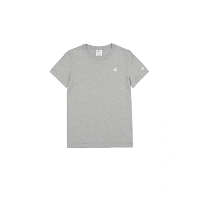 Image of Champion Basic Crewneck Tshirt, Women&#039;s, Size: Medium, Grey