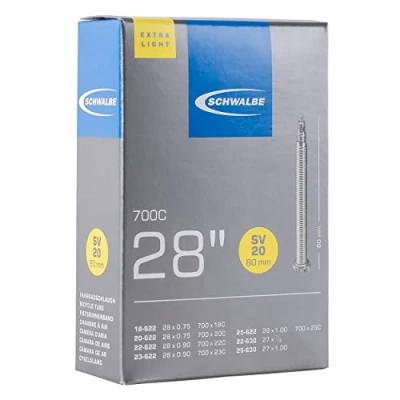 Image of Schwalbe Cicli Bonin Men&#039;s Camere Presta Tube, Black, One Size/80 mm