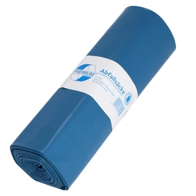 Image of Deiss Premium Bin Bags, 60 µm, 140 Litres, Blue
