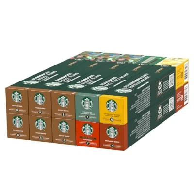 Image of STARBUCKS House Blend Variety Pack by Nespresso, Coffee Capsules 10 x (100 Capsules) Amazon Exclusive