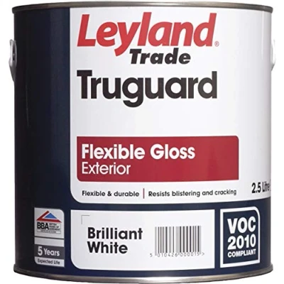 Image of Leyland Trade Flexible Exterior Gloss Brilliant White 2.5L