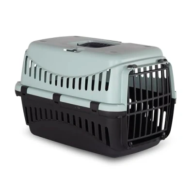 Image of MP Bergamo Transport Basket Gipsy 50 Plastic Door for Cats, 5 kg, Colour: ECO ICE