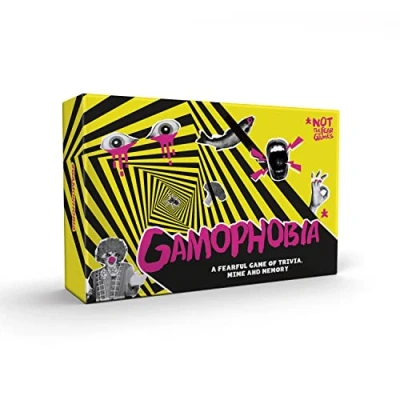Image of Bubblegum Stuff Gamophobia Card Game A Fearful Team Of Trivia Mime and Memory Fun Party Featuring 3 Rounds Suitable For Adults Teenagers