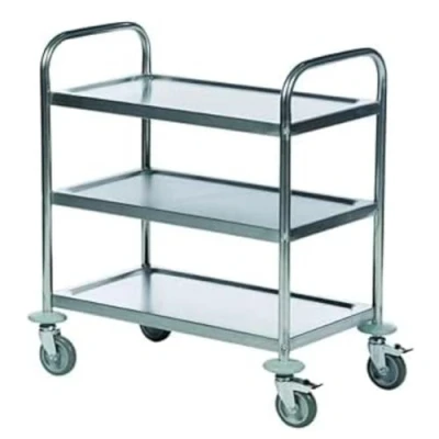 Image of Economy Stainless Steel 3 Shelf Trolley
