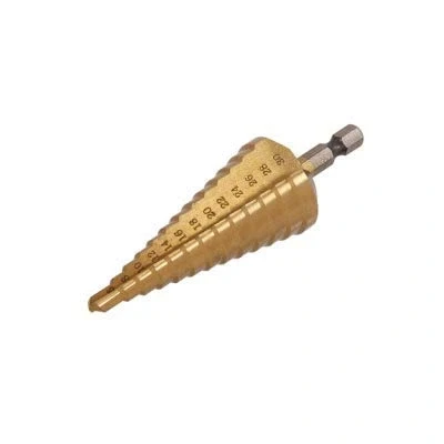 Image of PTI 6mm to 30mm HSS Stepped Step Drill Tin Coated 1/4&quot; Hex Shank